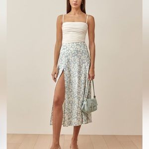 Reformation Zoe Floral Midi Skirt Size 8